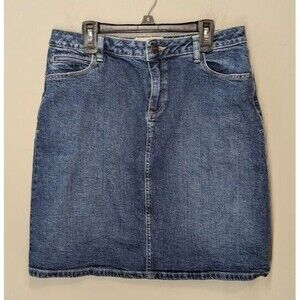 FAT FACE KNEE LENGTH DENIM SKIRT SIZE 8